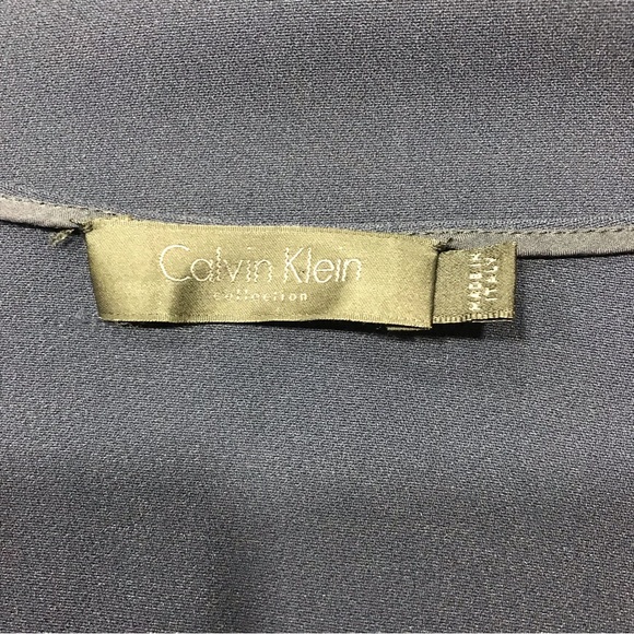 Calvin Klein Collection Black/Navy Blue Color-block Shift Dress, 2 - Picture 7 of 8